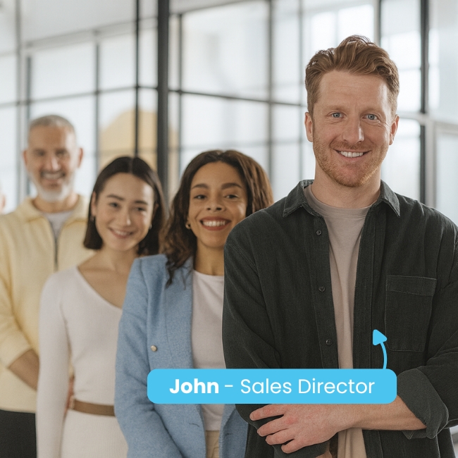 Sales 34 John Sales Director FLUGIA Employee