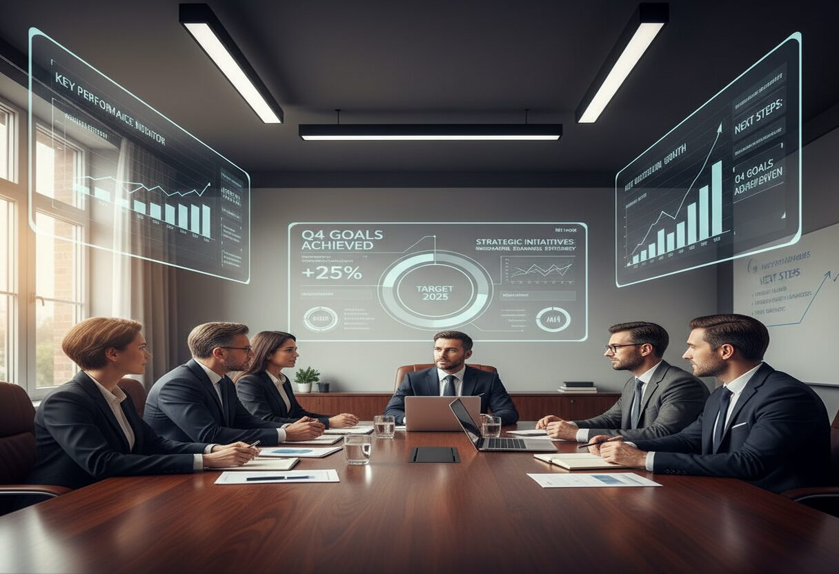 KPI dashboard for AI objectives and business impact