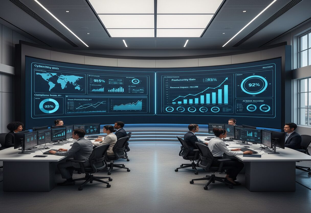 Comparing return on investment and business value between cybersecurity and AI programs