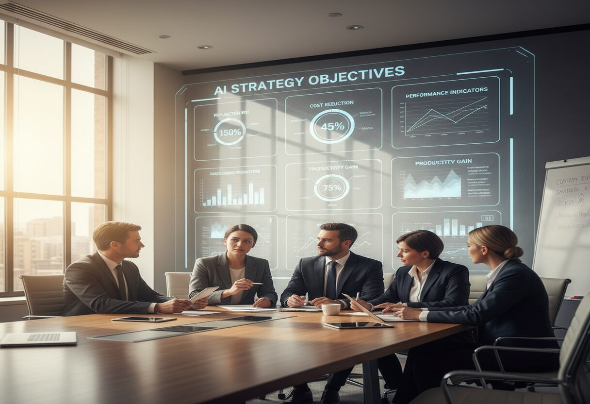 Setting measurable AI objectives and success metrics for mid-sized companies