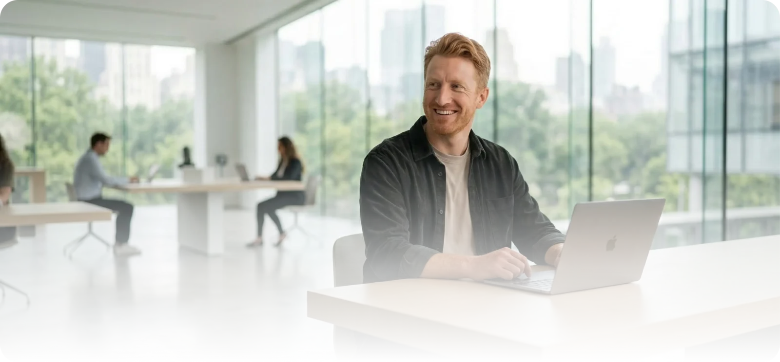 Professional using AI Reputation software