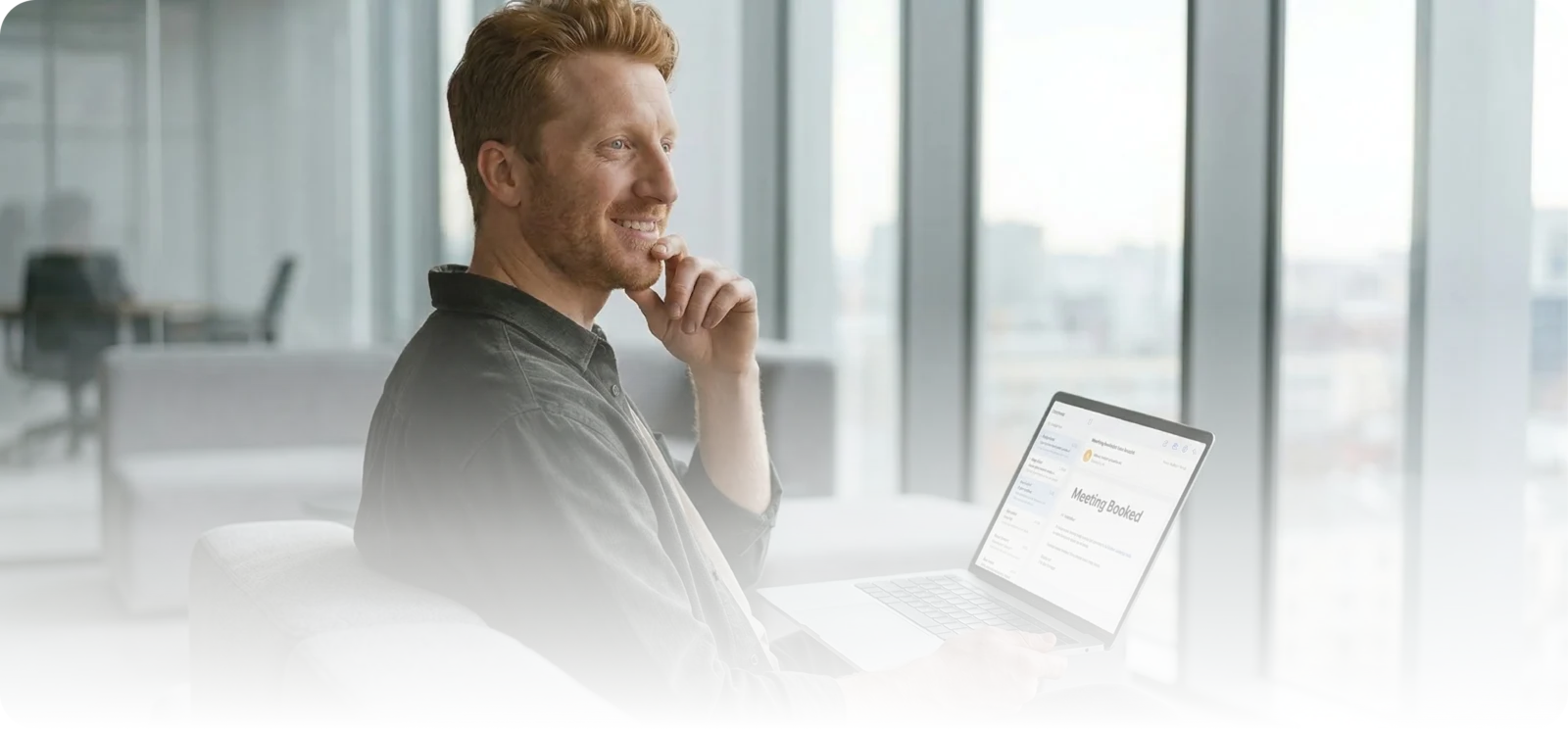 Professional using AI Reputation software
