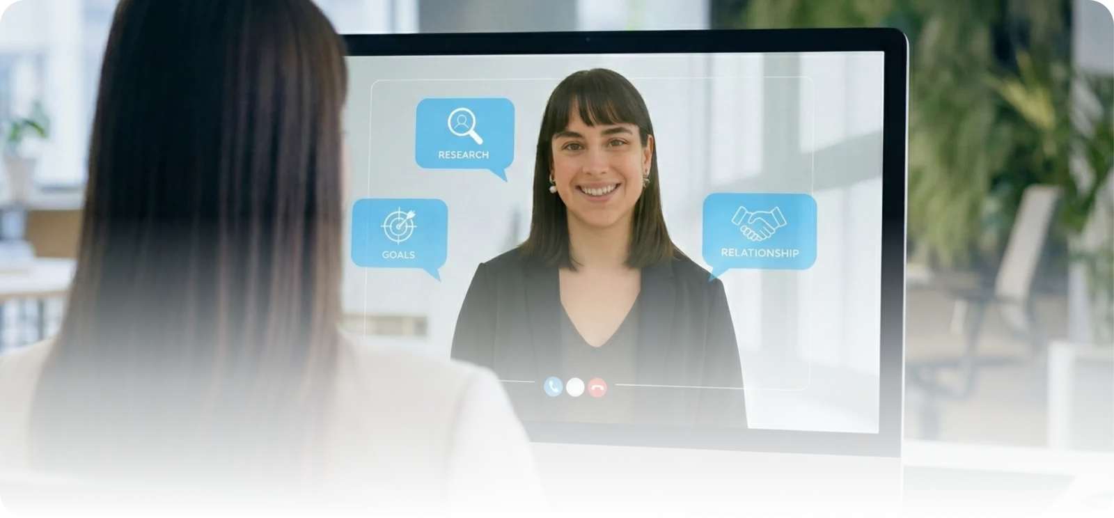 Professional using AI Reputation software